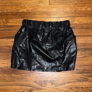 Faux Leather Zara Skirt with Pockets